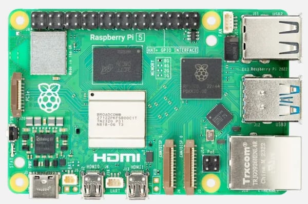 Raspberry Pi 5 tillbehörsväska svart-grå för Pi 5