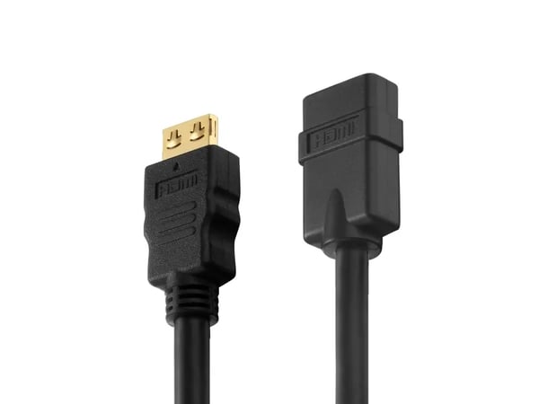 Purelink PureInstall PI1100 High Speed - HDMI-forlengelseskabel med Ethernet - HDMI hann til HDMI hunn - 50 cm - trippel beskyttelse - svart - 4K-s...