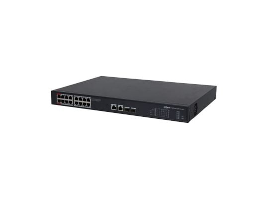 Dahua Technology PoE PFS3220-16GT-240, Uhåndtert, L2, Gigabit Ethernet (10/100/1000), Strøm over Ethernet (PoE), Rack-montering