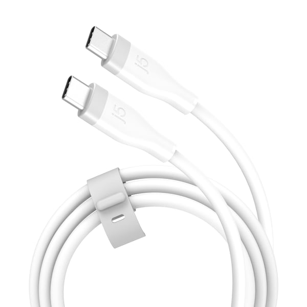 j5create - USB-kabel - 24 pin USB-C (hane) till 24 pin USB-C (hane) - USB 2.0 - 1 m - up to 480 Mbps, USB-C Power Delivery (60W)