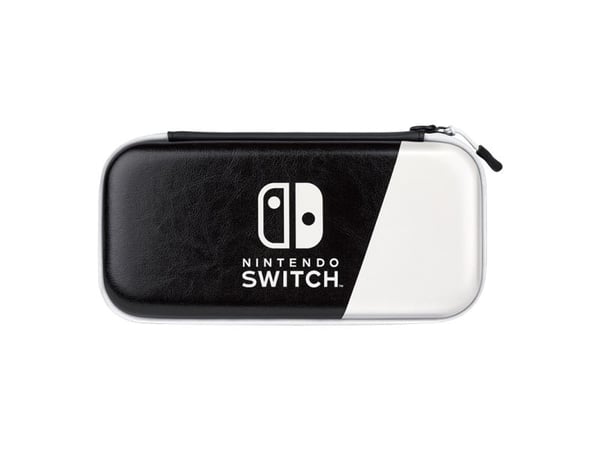 PDP Deluxe Travel Case - Spillkonsollveske - tynn - svart og hvit - for Nintendo Switch, Nintendo Switch Lite, Nintendo Switch OLED