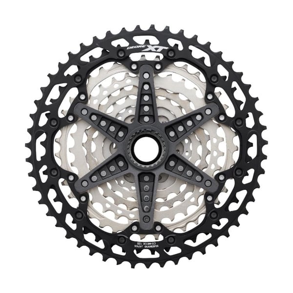 Shimano CS-M8100, Kassett, Fjellsykkel, Sort, Sølv
