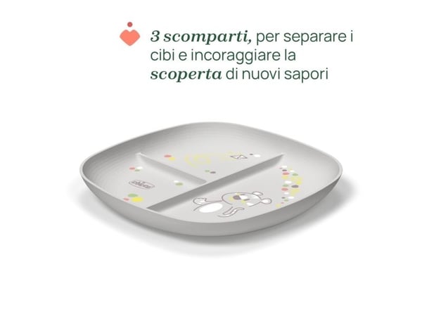 Chicco 00016003250000, Småbarnstallerken, Blå, Gutt/Jente, 1 år, 168 g, 210 mm