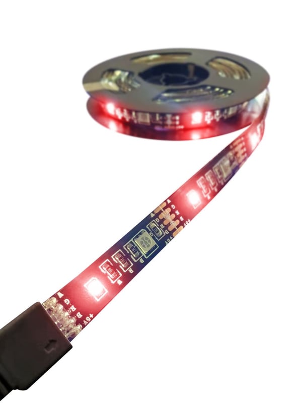 Deltaco USB-käyttöinen USB-valonauha, 2m, Universaali nauhavalo, Tunnelma, Sisä- ja ulkotila, Universaali, Teippi, Musta