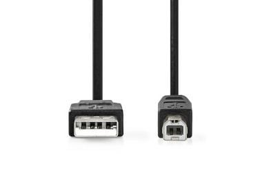 Nedis CCGP60100BK10, 1 m, USB A, USB B, USB 2.0, 480 Mbit/s, Svart