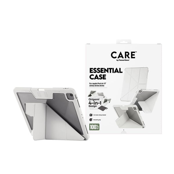 CARE by PanzerGlass TPU Essential Case Light Grey iPad Air 13" (2026/2025/2024)