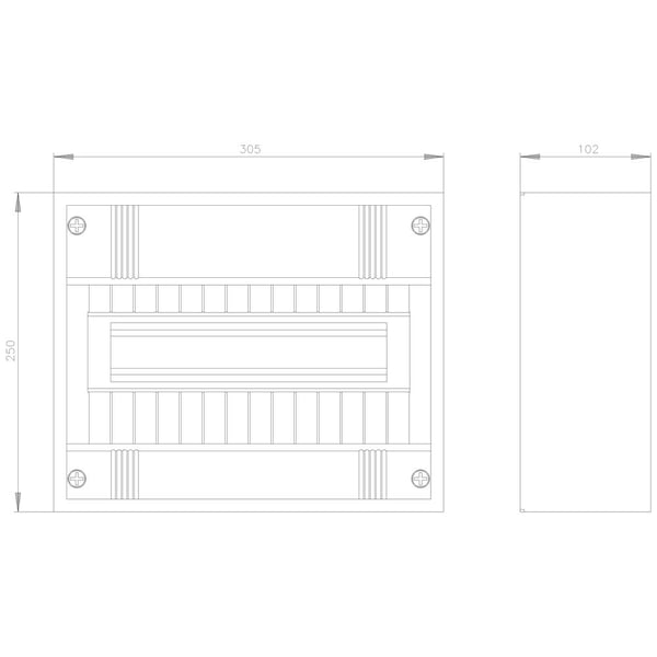 Siemens 8GB5012-0KM, Vit, IP30, 305 mm, 250 mm, 1,13 kg, 255 mm