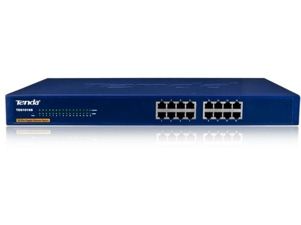 Tenda TEG1016G - Switch - 16 x 10/100/1000 - rackmonterbar