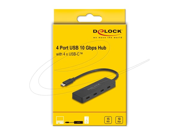 DeLOCK 64322, USB 3.2 Gen 2 (3.1 Gen 2) Type-C, USB 3.2 Gen 2 (3.1 Gen 2) Type-C, 10000 Mbit/s, Musta, Muovi, 0,15 m