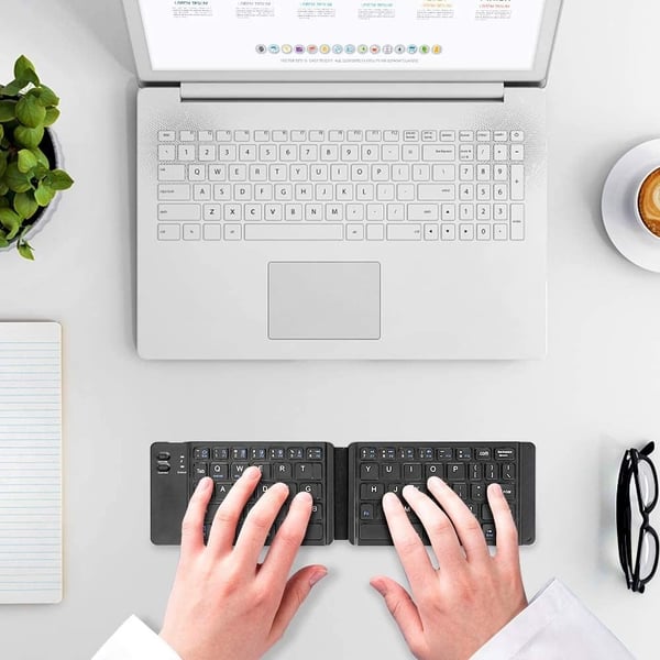 Techly ICTB1208F, Mini, Langaton, Bluetooth, Puolimekaaninen näppäinkytkin, QWERTY, Musta