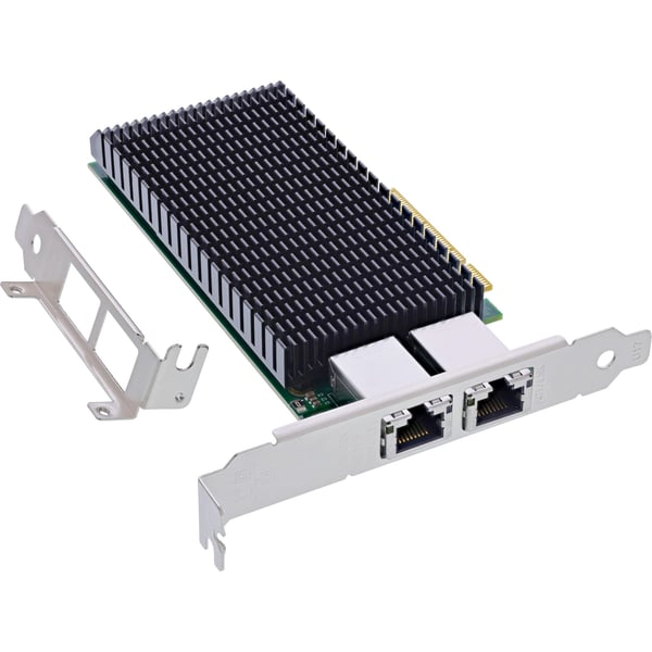 InLine Dual 10 Gigabitin verkkokortti - 2x RJ45 10Gb/s - PCIe x8 (51128A)