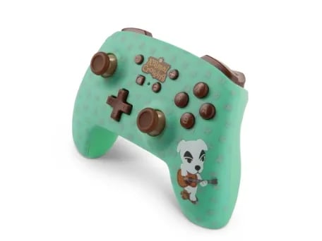 PowerA Animal Crossing, Gamepad, Nintendo Switch, Analog/digital, Trådløs, Bluetooth, Brun, Grønn