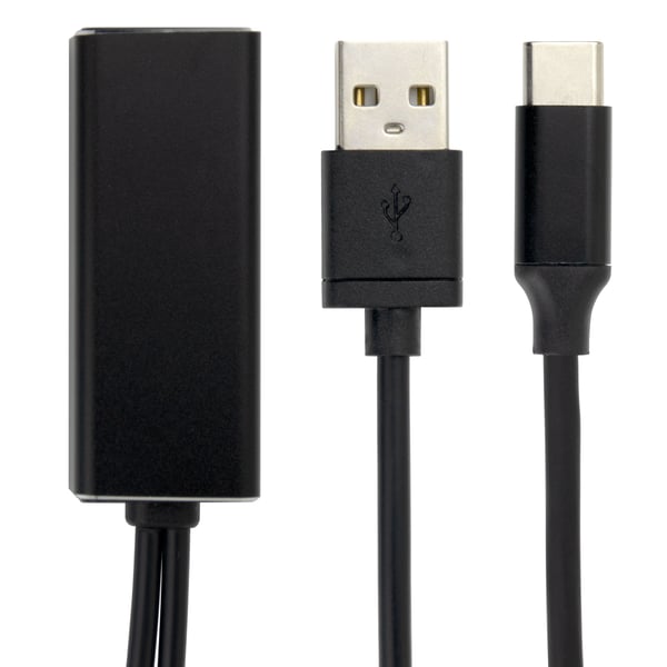DELTACO USBC-CAST-ETH - Nettverksadapter - USB - 10/100 Ethernet - svart