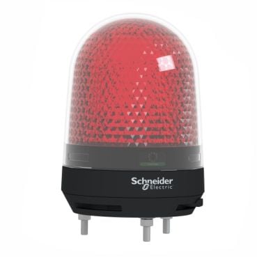 Signallampe Ø100 mm LED multifunktion med buzzer rød 100-230 VAC