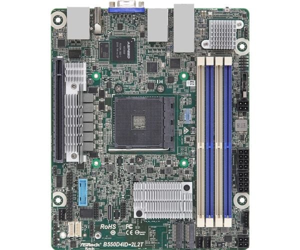 ASRock Rack B550D4ID-2L2T -emolevy, B550, AM4, mini-ITX
