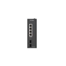 D-Link DIS 100G-06 - Switch - industriell - ikke-styrt - 4 x 10/100/1000 + 2 x Gigabit SFP - DIN-skinnemonterbar
