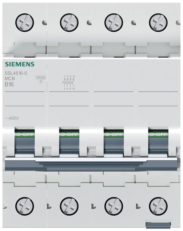 Siemens 5SL46166 5SL4616-6 Ledningssikkerhedsafbryder 16 A 400 V