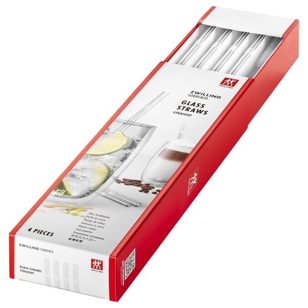 ZWILLING 4 rette glasssugerør Zwilling Sorrento - Gjennomsiktig