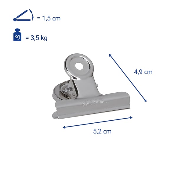 MAUL 2185096, Metall, Nickel, 2 cm, 50 mm, 2 stykker
