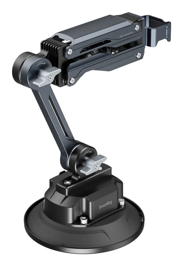 SmallRig 5507 iskunkestävä jalustatuki, jossa on elektroninen imukuppi, Osmo Pocket 3:lle / HERO13:lle ja muille laitteille