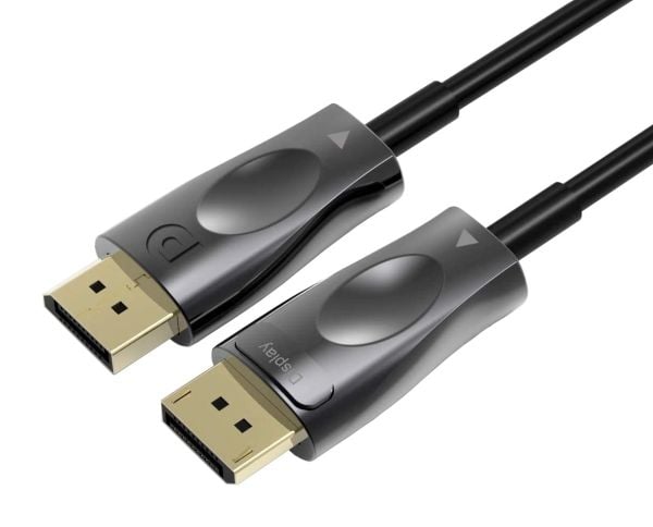 PREMIUMCORD Optical DisplayPort 1.4 tilkoblingskabel M/M, gullbelagt kontakt. 15m (kport6-15)