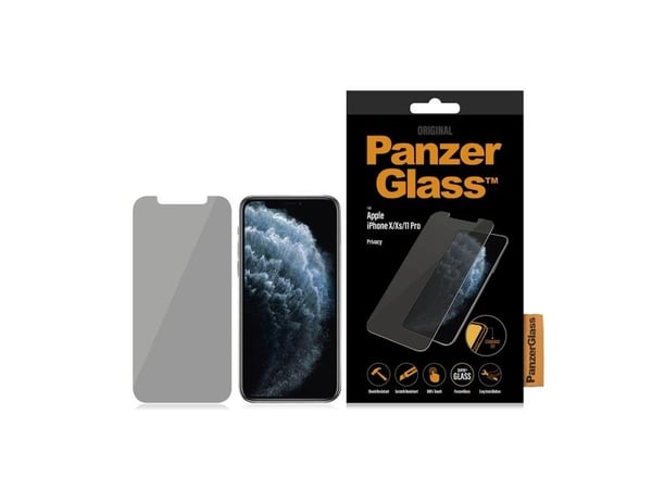 PanzerGlass - Skjermbeskyttelse for mobiltelefon - glass - med personvernsfilter - for Apple iPhone 11 Pro, X, XS