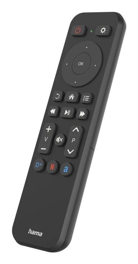 Hama 00221050, TV, IR trådlös, Tryckknappar, Uppladdningsbara, Svart