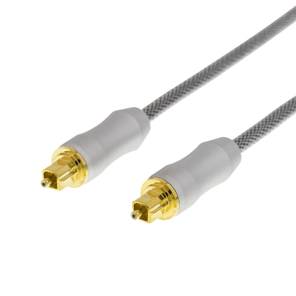 DELTACO - Digial audiokabel (optisk) - TOSLINK hane till TOSLINK hane - 2 m - svart
