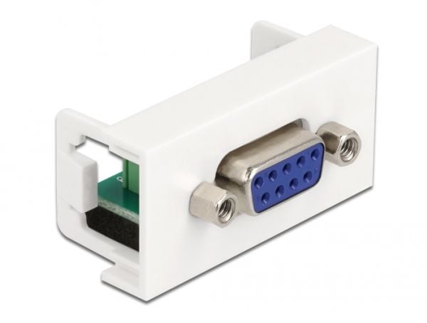 Delock - Easy 45 - trykklåsmodul - 9-pin D-Sub ( female ) - hvit, RAL 9003