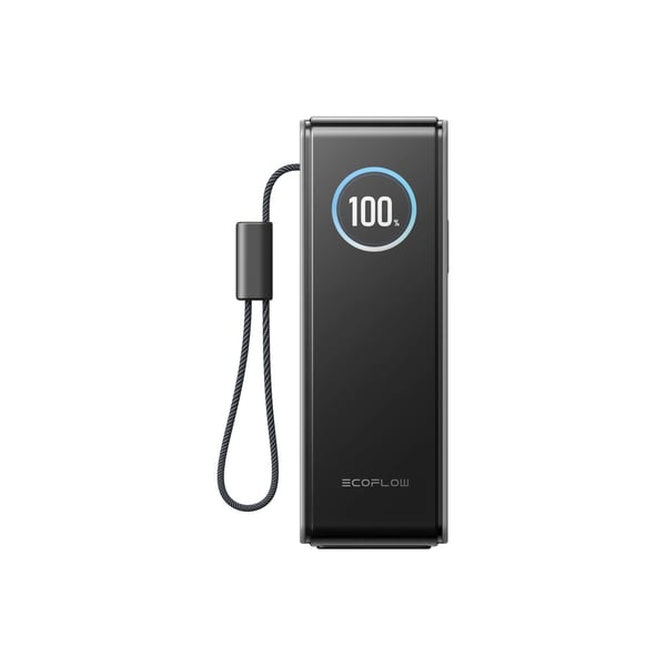 EcoFlow RAPID (25000 mAh, 170 W) – Innebygd kabel – Powerbank – Svart