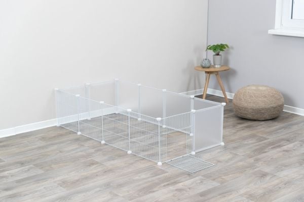 Trixie Indoor enclosure, metal/plastic, 140 × 35 × 70 cm, white
