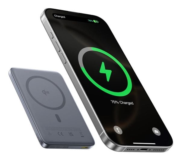 Baseus PicoGo AM41 powerbank 27 W 10000 mAh magnetisk, grå