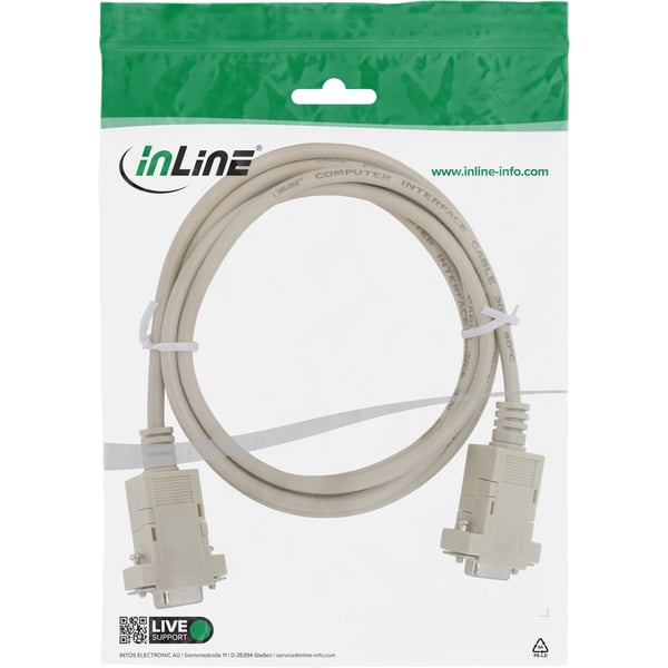 InLine 12224L, Beige, 3 m, Hona kontakt, Hona kontakt