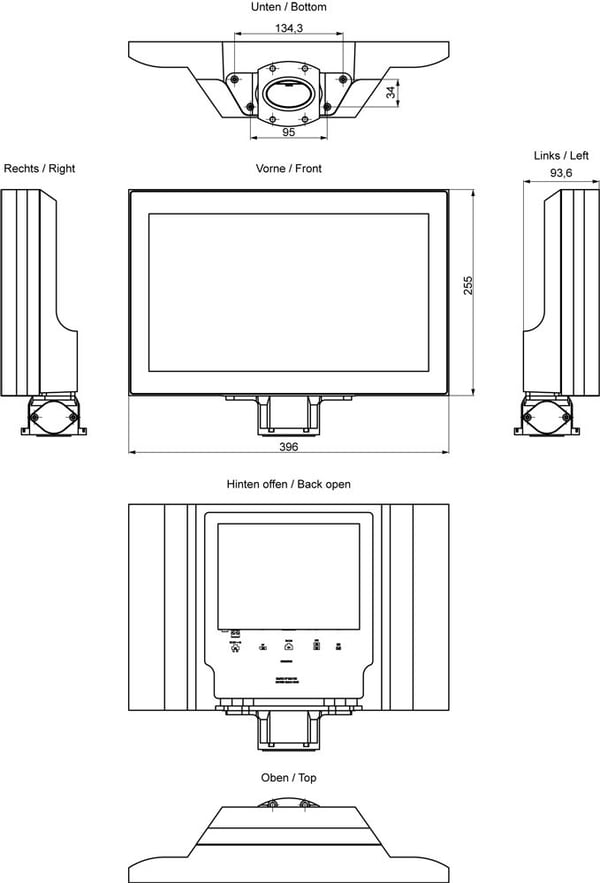 Siemens 6AV7863-5MA14-2NA0 6AV78635MA142NA0 SPS-manöverpanel, 1080 x 1920 pixlar, 255 mm, 7,76 kg, 620 mm, 520 mm, 240 mm