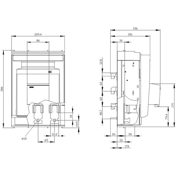Siemens 3NP1153-1BC12, IP40, 1 stykker, 4,64 kg, 390 mm, 234 mm, 290 mm