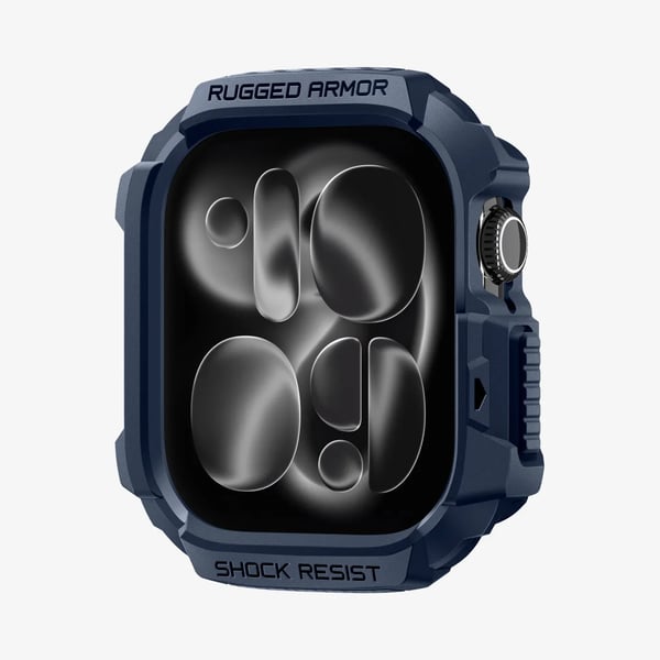 Spigen Rugged Armor 2, Ask, Smartwatch, Marinblå, Apple, Apple Watch 10/11 (42mm), Termoplastisk polyuretan (TPU)