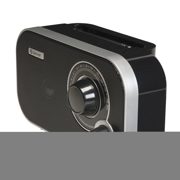 Denver TR-51 FM-radio med analog tuning, svart