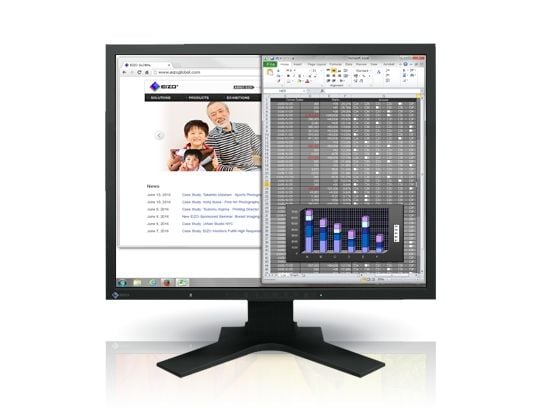 EIZO FlexScan S1934H - LED-skjerm - 19" - 1280 x 1024 - IPS - 250 cd/m² - 1000:1 - 14 ms - DVI-D, VGA, DisplayPort - høyttalere - svart
