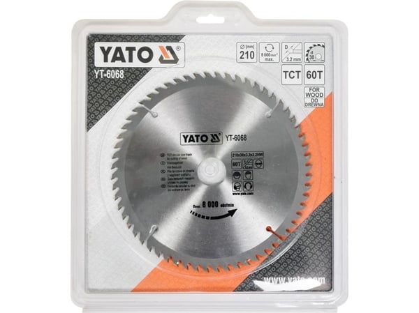 Yato pyörösaha puulle 210x30mm 60z YT-6068 YT-6068