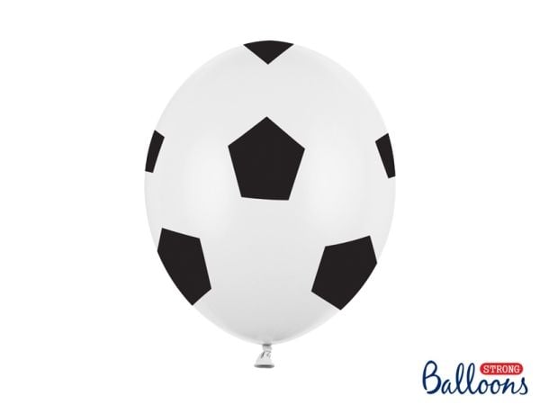 Party Deco "Fotball" ballonger med trykk - 30 cm - 6 stk universal