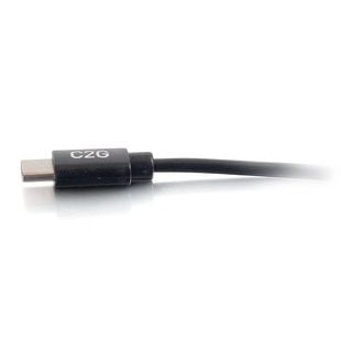 C2G 0.9m (3ft) USB C-kaapeli - USB 2.0 (3A) - M/M USB Type C-kaapeli - Musta - USB-kaapeli - USB-C (han) til USB-C (han) - USB 2.0 - 3 A - 90 cm - ...