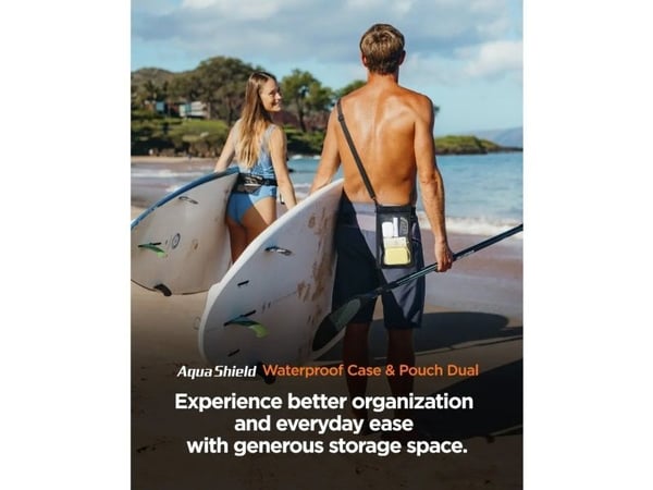 Spigen A603 Universal Waterproof Case - Vanntett etui for smarttelefoner opp til 6,9" (svart)
