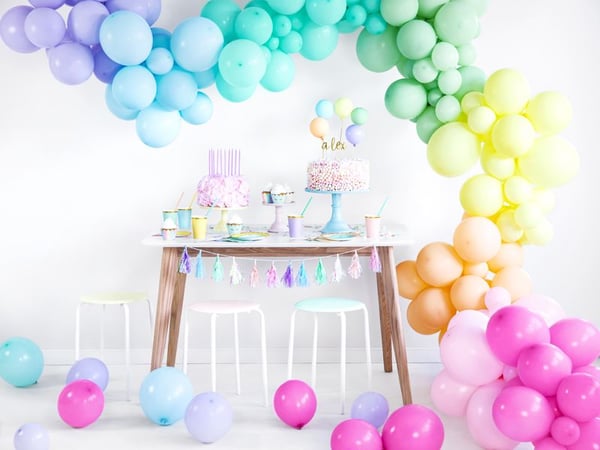 PartyDeco TPP16-001J, Kilpi, Pyöreä, Paperi, Sininen, Kulta, Yksivärinen, 6 kpl