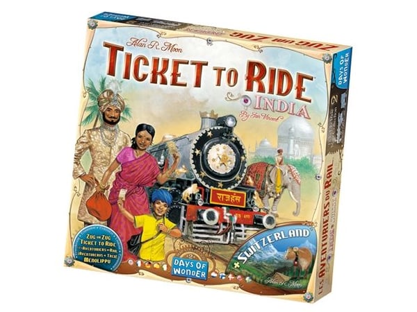 Ticket to Ride-kortsamling #2 Indien & Schweiz