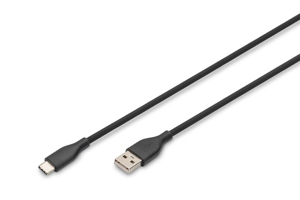 DIGITUS - USB-kabel - USB (hane) till USB-C (hane) - USB 2.0 - 2 m - svart