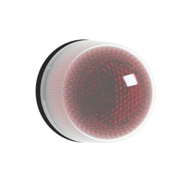 Signallampe Ø100 mm LED multifunktion med buzzer rød 100-230 VAC