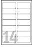 Etiketter Avery 99,1x38,1 mm transparent - (25 ark x 14 stk.)