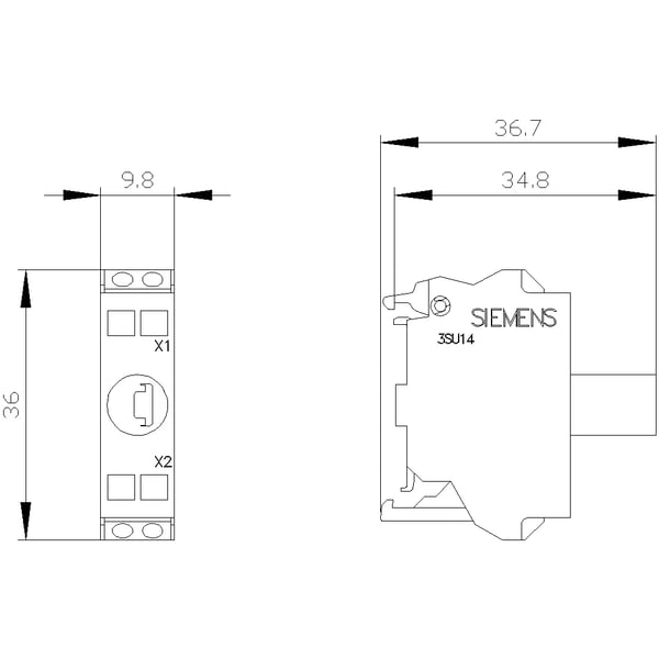 Siemens 3SU1401-2BF50-3AA0 LED-modul Blå 230 V/AC 1 stk