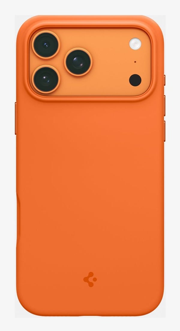 Spigen Silicone Fit (Mag Fit), Mobilskal, Apple, iPhone 17 Pro, 16 cm (6.3"), Orange
