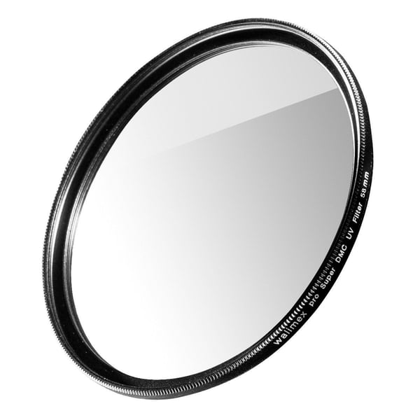 Walimex pro UV-filter Slim Super DMC 58 mm - spesielt høykvalitets UV-filterlinsefilter, Slim bare 2,5 mm, 16x Super DMC-belegg, for linsebeskyttel...